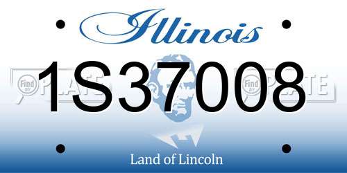 1S37008 Illinois License Plate