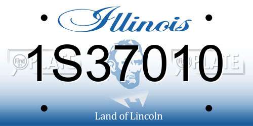 1S37010 Illinois License Plate