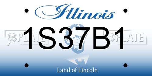 1S37B1 Illinois License Plate