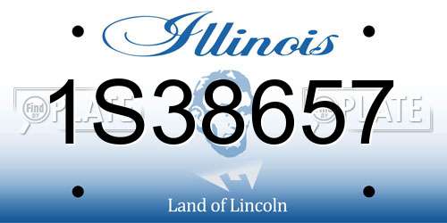 1S38657 Illinois License Plate