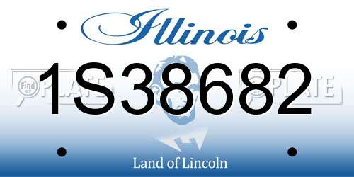 1S38682 Illinois License Plate