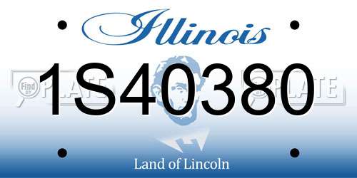 1S40380 Illinois License Plate