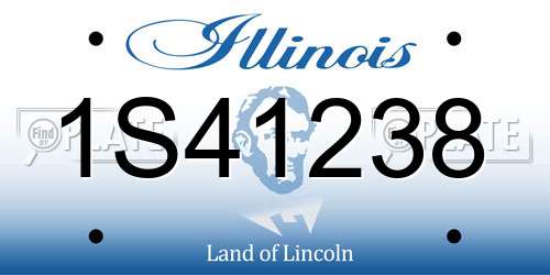 1S41238 Illinois License Plate