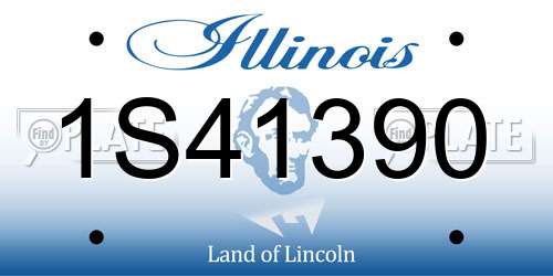 1S41390 Illinois License Plate