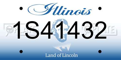 1S41432 Illinois License Plate