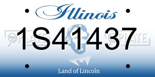 1S41437 Illinois License Plate