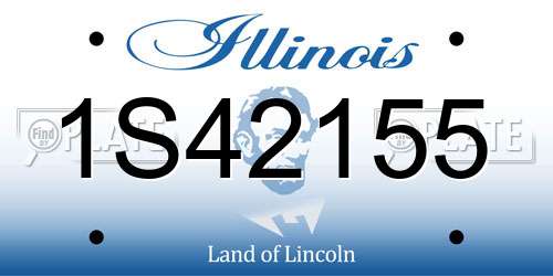 1S42155 Illinois License Plate