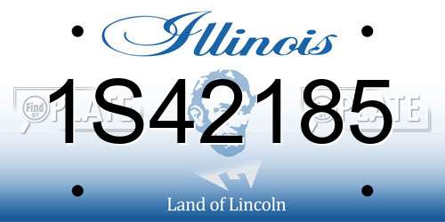 1S42185 Illinois License Plate