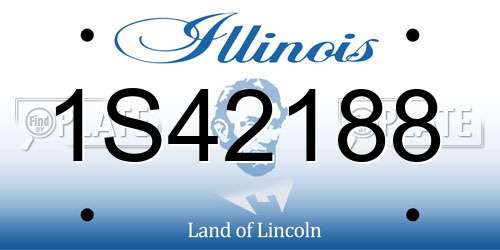 1S42188 Illinois License Plate