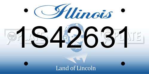 1S42631 Illinois License Plate