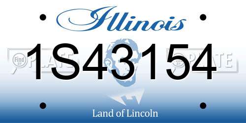 1S43154 Illinois License Plate
