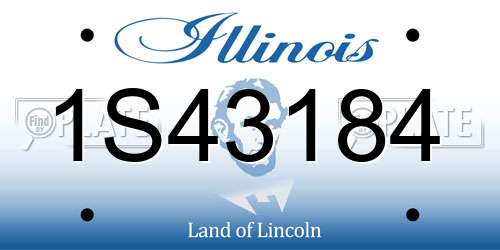 1S43184 Illinois License Plate