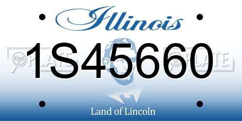 1S45660 Illinois License Plate