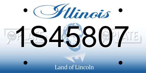 1S45807 Illinois License Plate