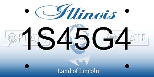 1S45G4 Illinois License Plate