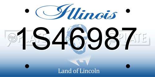 1S46987 Illinois License Plate