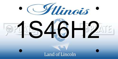 1S46H2 Illinois License Plate