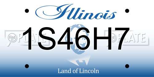 1S46H7 Illinois License Plate