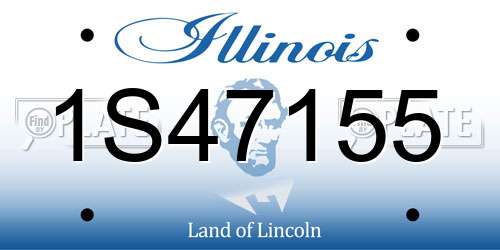1S47155 Illinois License Plate