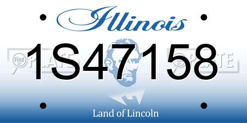 1S47158 Illinois License Plate