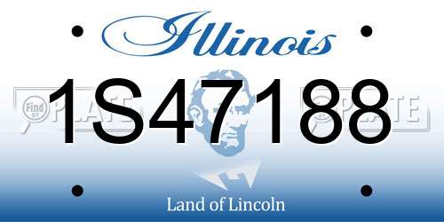 1S47188 Illinois License Plate