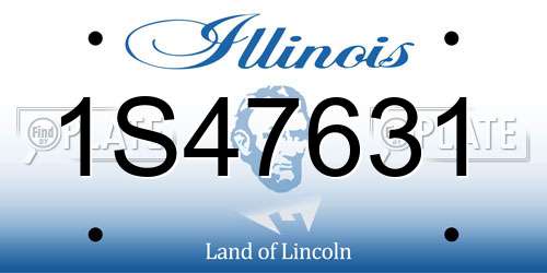 1S47631 Illinois License Plate
