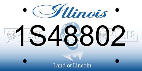 1S48802 Illinois License Plate