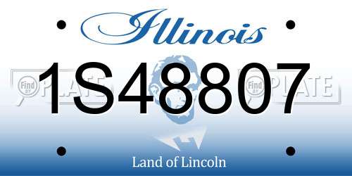 1S48807 Illinois License Plate