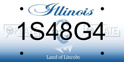 1S48G4 Illinois License Plate