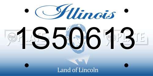 1S50613 Illinois License Plate