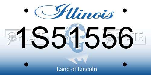 1S51556 Illinois License Plate