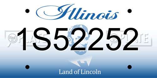 1S52252 Illinois License Plate