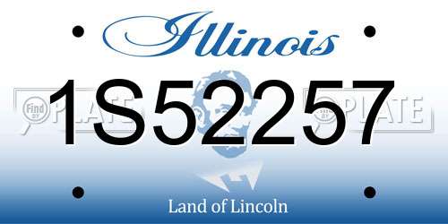 1S52257 Illinois License Plate