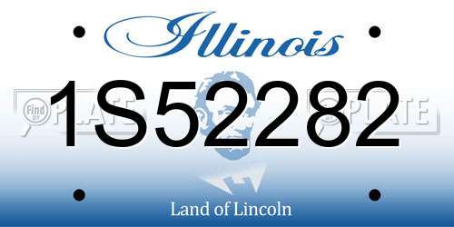 1S52282 Illinois License Plate