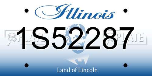 1S52287 Illinois License Plate