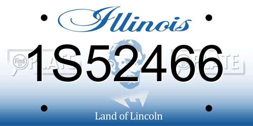 1S52466 Illinois License Plate