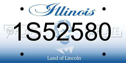 1S52580 Illinois License Plate