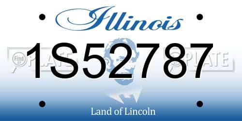 1S52787 Illinois License Plate