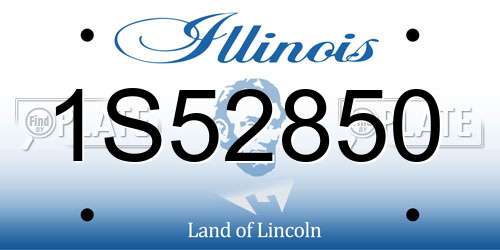 1S52850 Illinois License Plate