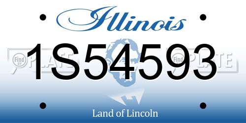 1S54593 Illinois License Plate