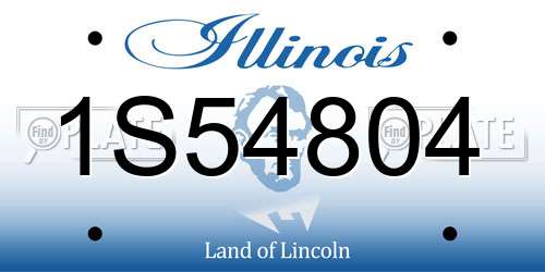 1S54804 Illinois License Plate