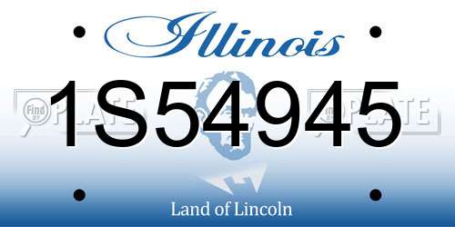 1S54945 Illinois License Plate