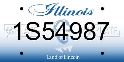 1S54987 Illinois License Plate