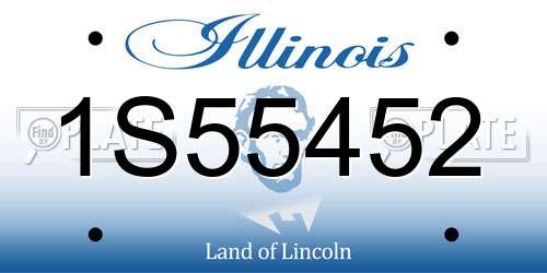 1S55452 Illinois License Plate