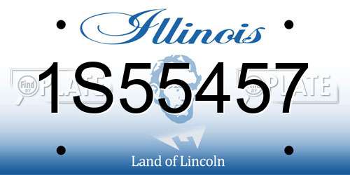 1S55457 Illinois License Plate