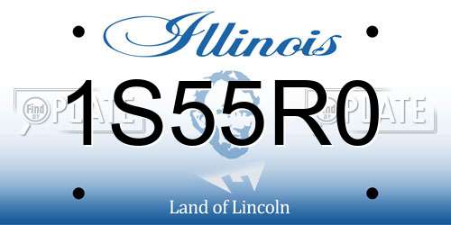 1S55R0 Illinois License Plate