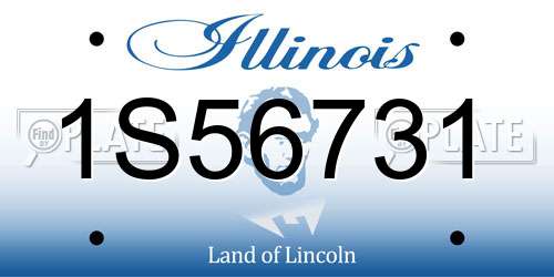 1S56731 Illinois License Plate