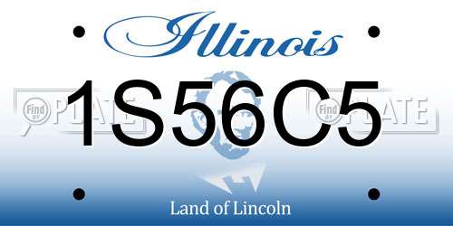 1S56C5 Illinois License Plate