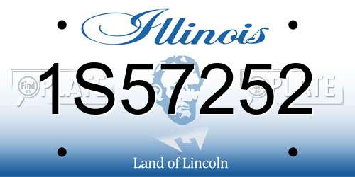 1S57252 Illinois License Plate
