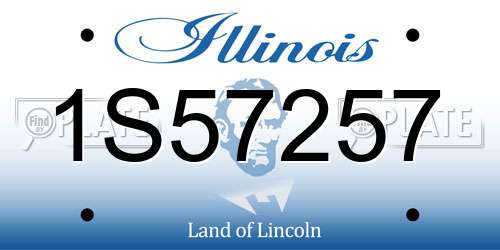 1S57257 Illinois License Plate
